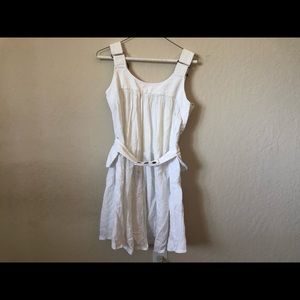 Hussein Chalayan white gauzy above the knee dress